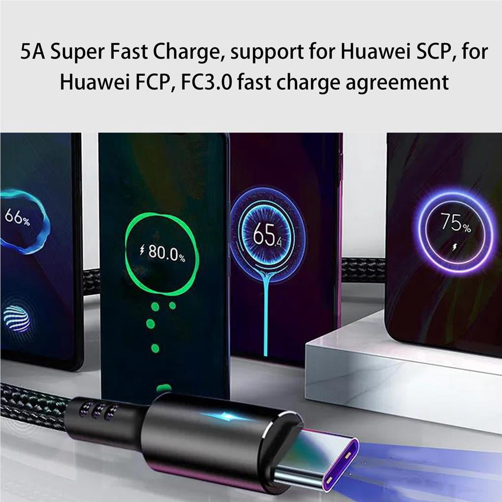 Keepw 5A 40W Type-C Woven Charging Cable