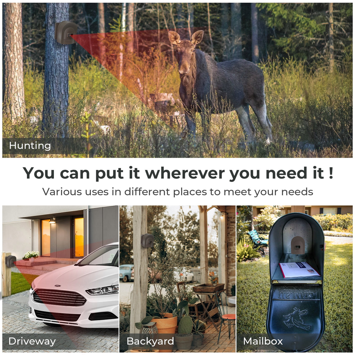 Hosmart Supplemental Driveway Alarm Sensor Coffee