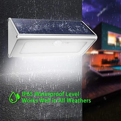 CAIYUE Outdoor Motion Sensor Light 46 LED 1100 Lumens IP65 White HBT-1606PIR