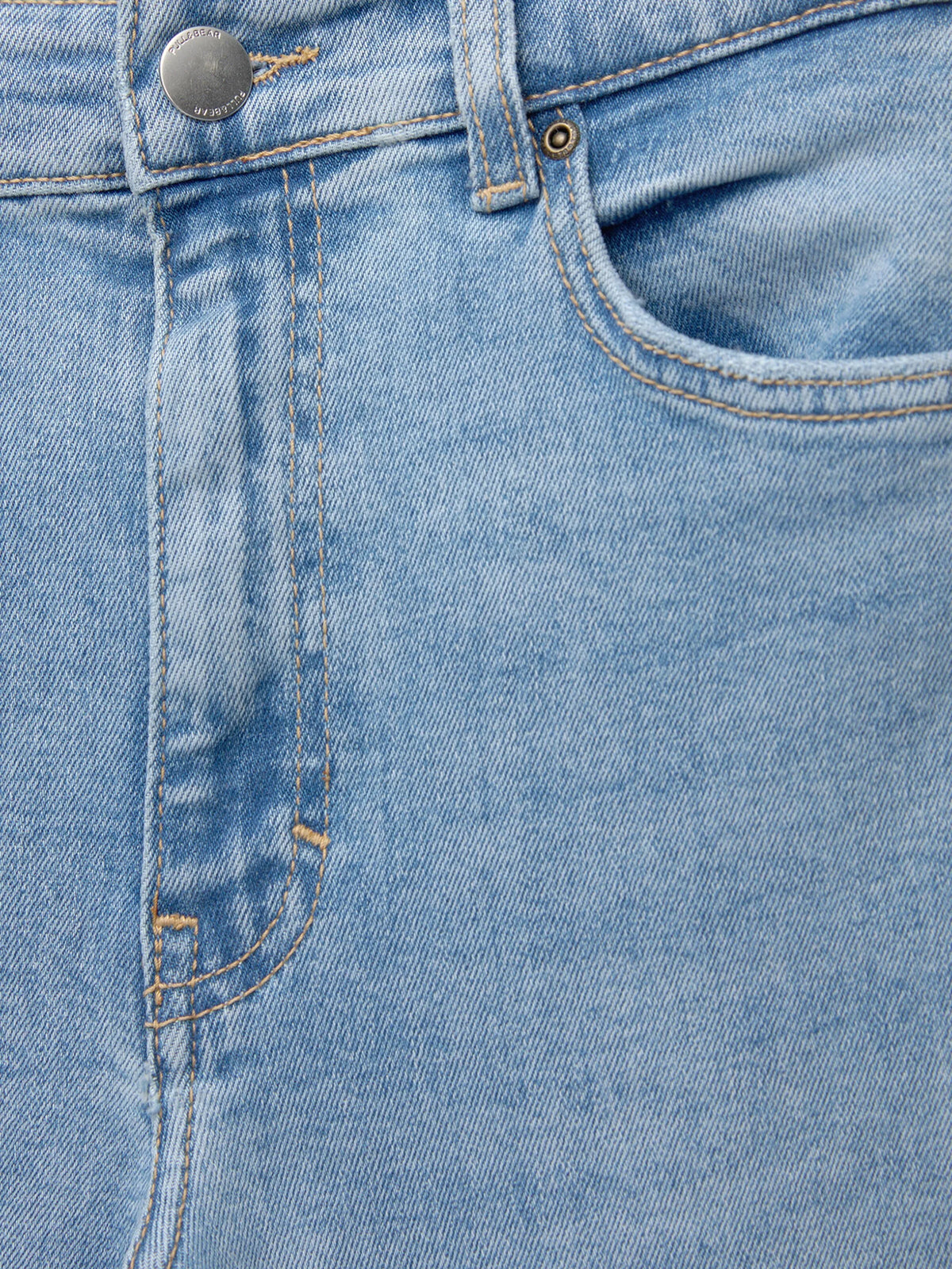 Pull&Bear Women's High-Waist Flared Blue Denim Jeans with Comfortable Fit - Gomix Brands Outlet