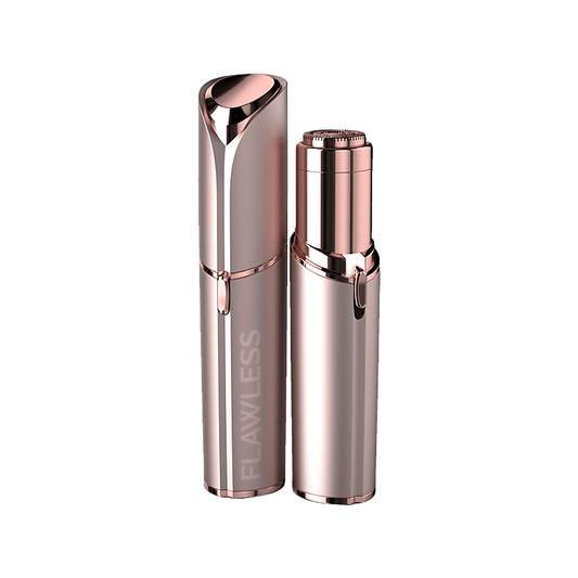 Flawless Face Blush Facial Hair Remover – Gold‑Coated, Pain‑Free, Battery Powered
