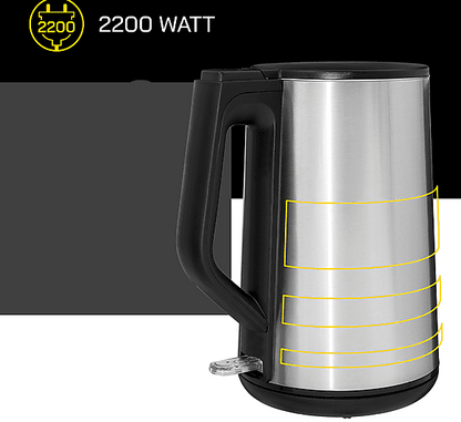 GUTFELS WATER 3020 Electric Kettle Stainless Steel 1.5L
