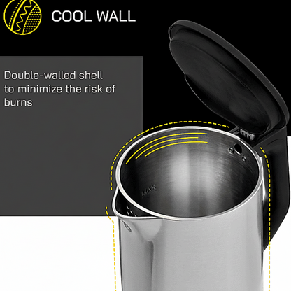 GUTFELS WATER 3020 Electric Kettle Stainless Steel 1.5L