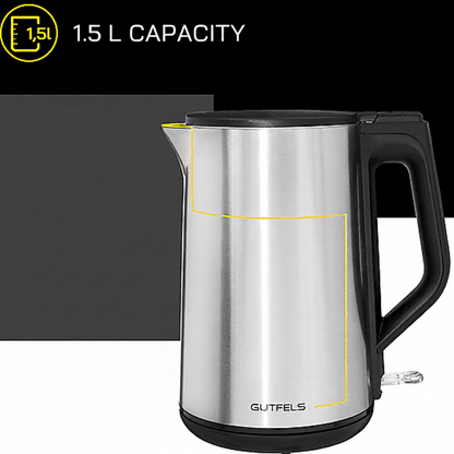 GUTFELS WATER 3020 Electric Kettle Stainless Steel 1.5L