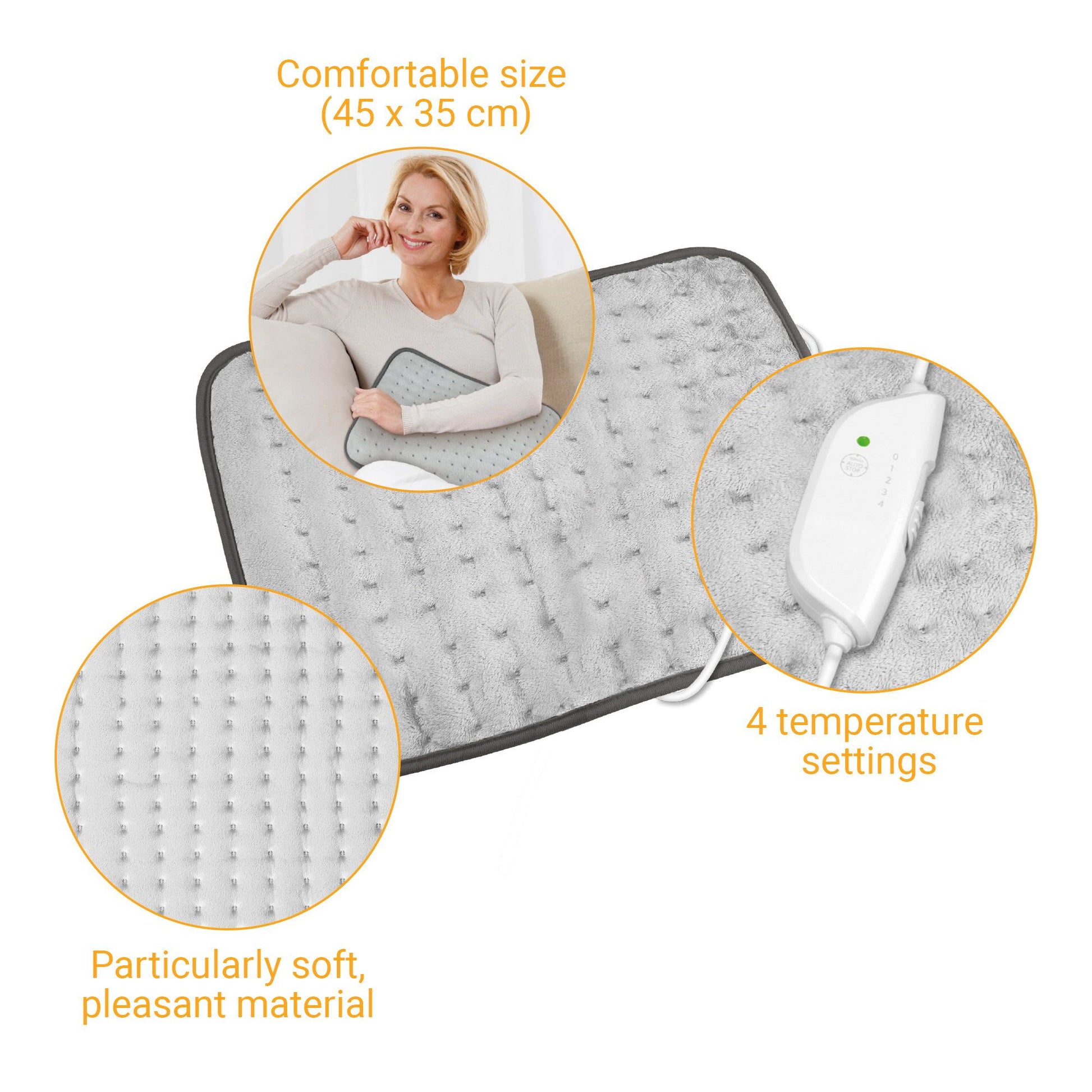 Medisana HP 650 XL Heating Pad: Large, Soft, 4 Temperatures, Overheat Protection