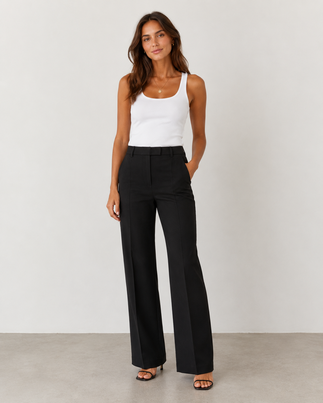 esmara Wide-Leg Pleated Trousers High Waist