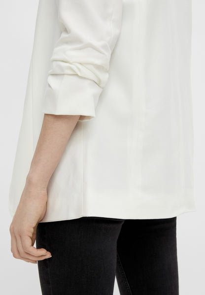 Pieces PCBOSELLA Elegant Women's Cloud Dancer White Tailored Blazer Three-Quarter Sleeves