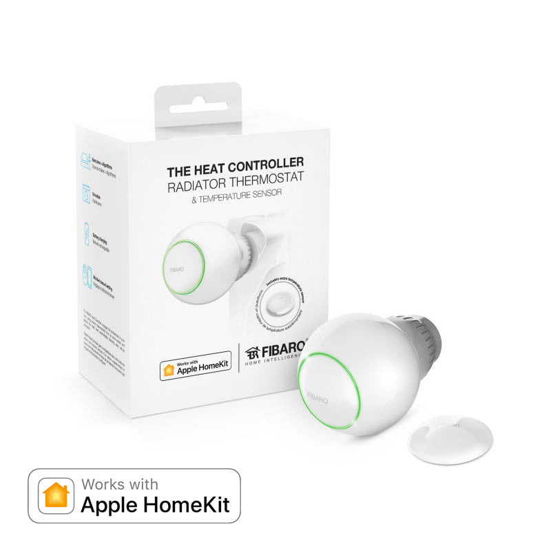 FIBARO Smart Bluetooth HomeKit Thermostatic Radiator Head for Efficient Temperature Control