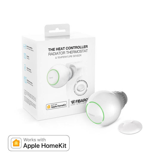 FIBARO Smart Bluetooth HomeKit Thermostatic Radiator Head for Efficient Temperature Control