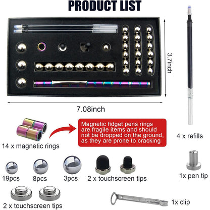 Magnetic Deformable Creative Fidget Pen with Steel Balls