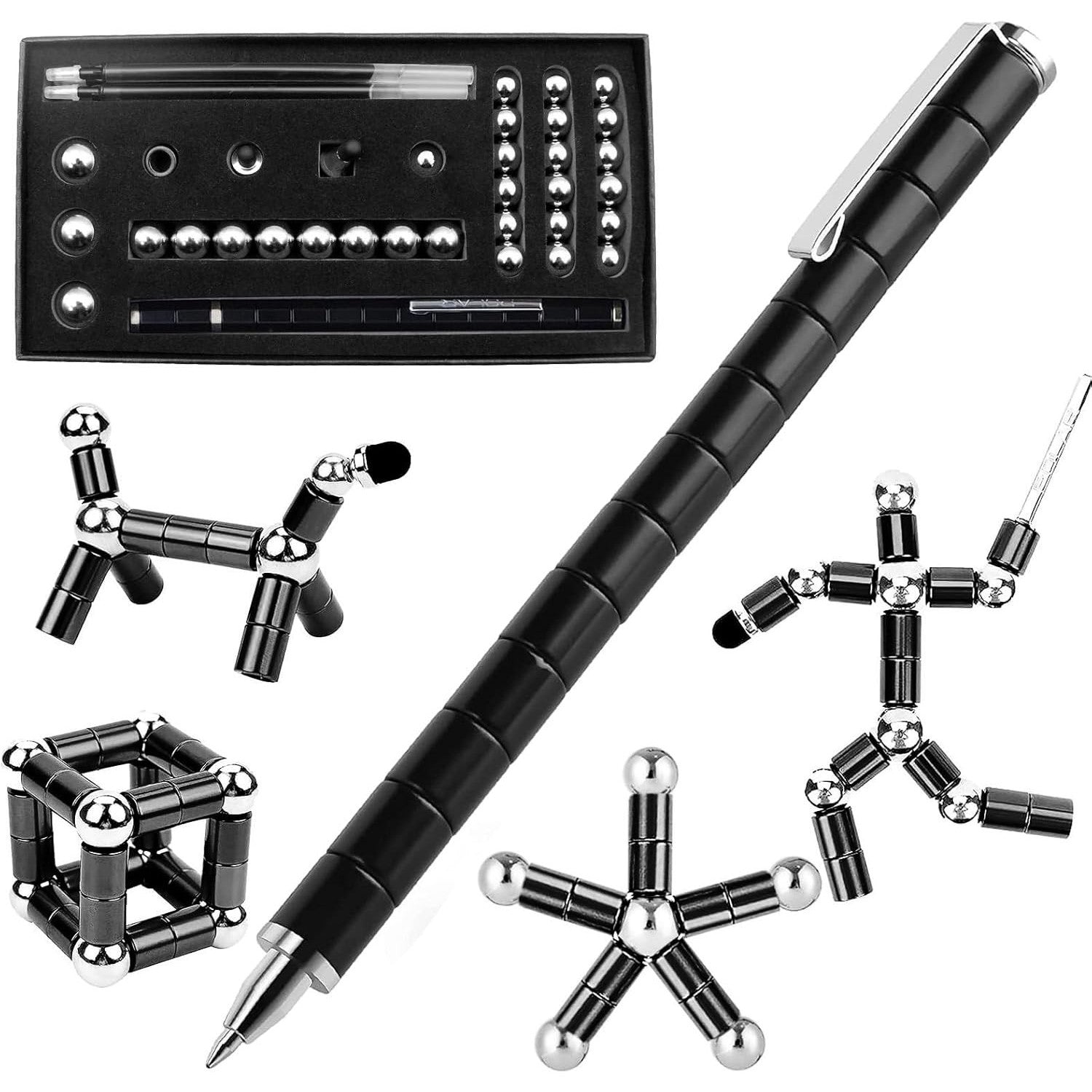 Magnetic Deformable Creative Fidget Pen with Steel Balls