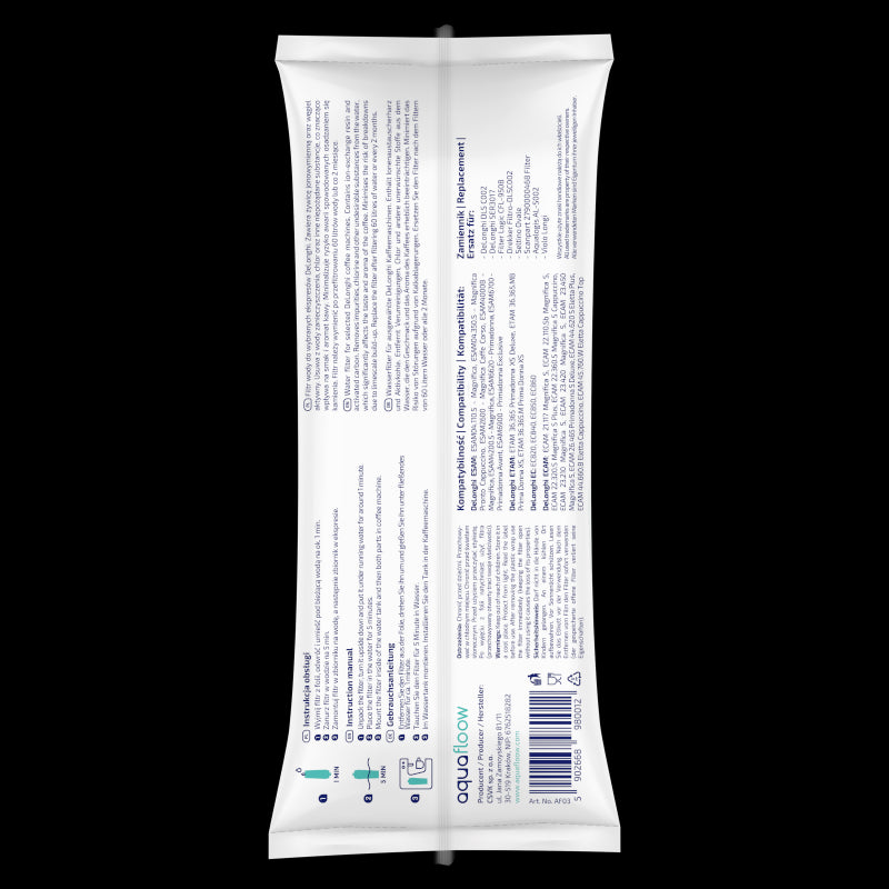 AquaFloow Longi DeLonghi Coffee Machine Water Filter - SER3017/DLSC002 Replacement