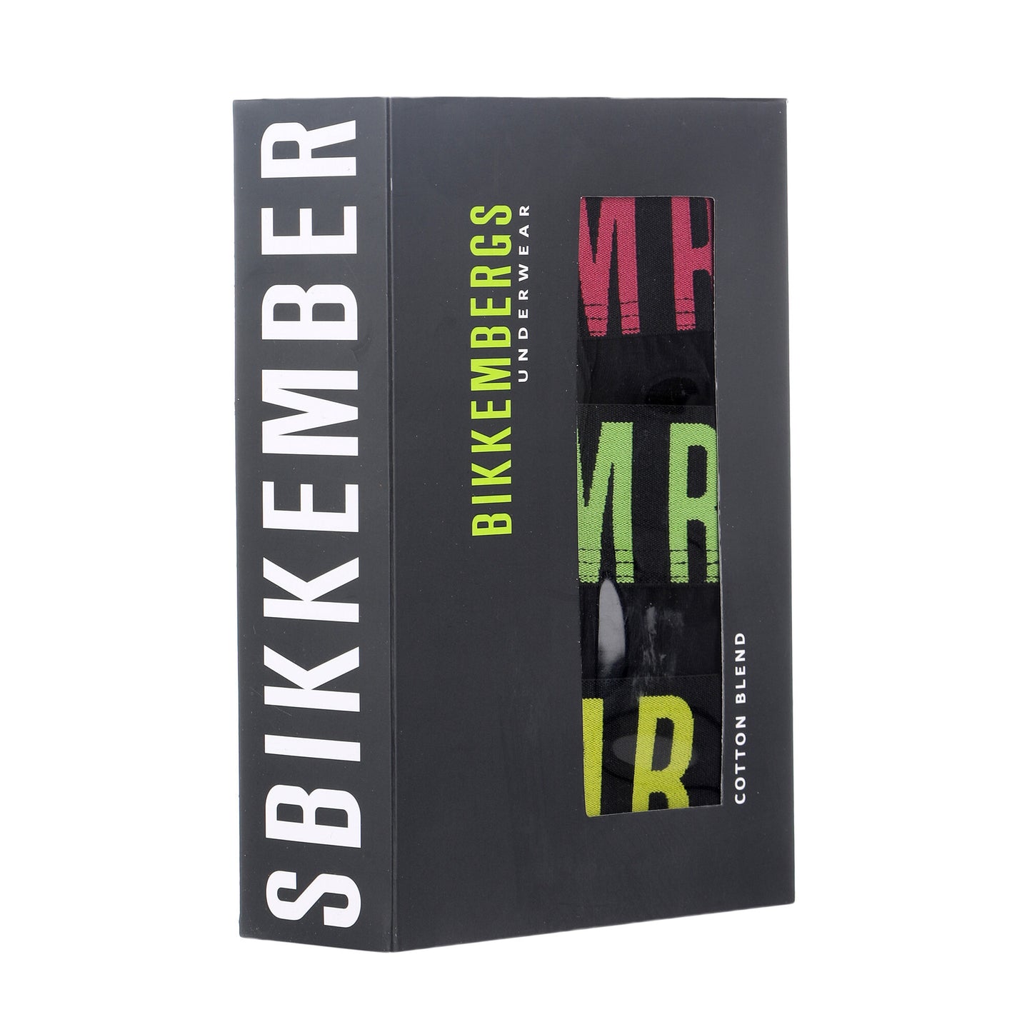 Men's Bikkembergs Black Briefs 3-Pack Underwear Set with Fluorescent Waistbands