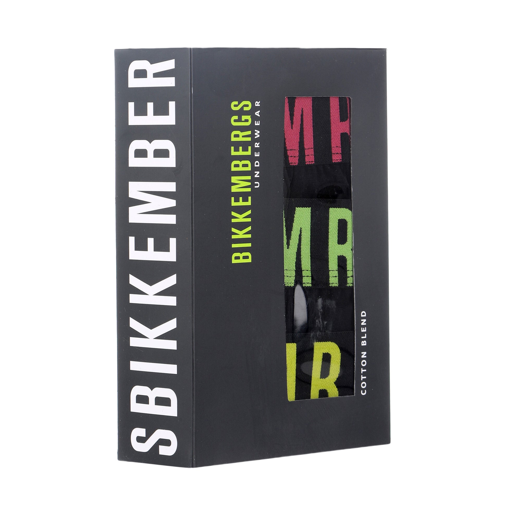 Men's Bikkembergs Black Briefs 3-Pack Underwear Set with Fluorescent Waistbands