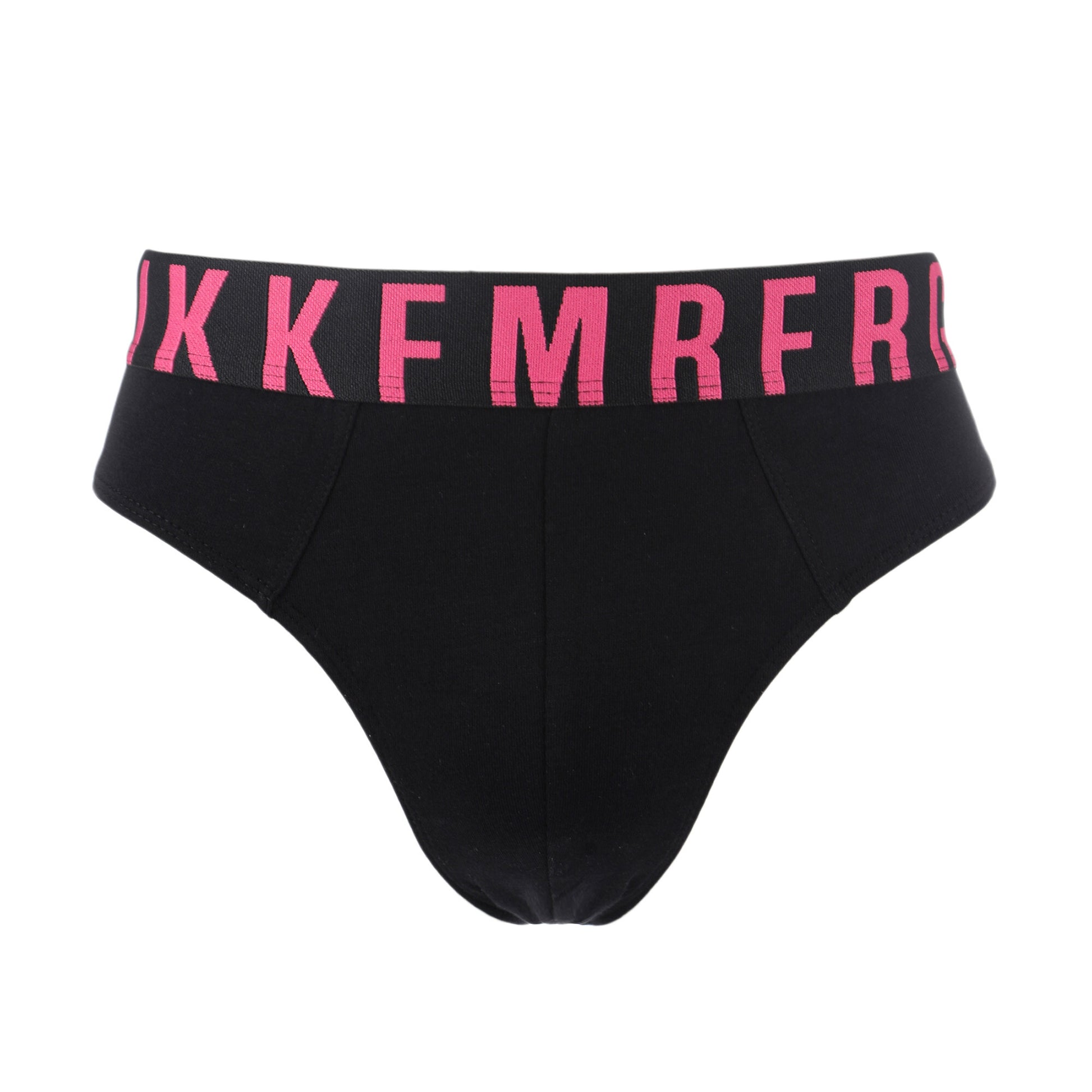 Men's Bikkembergs Black Briefs 3-Pack Underwear Set with Fluorescent Waistbands