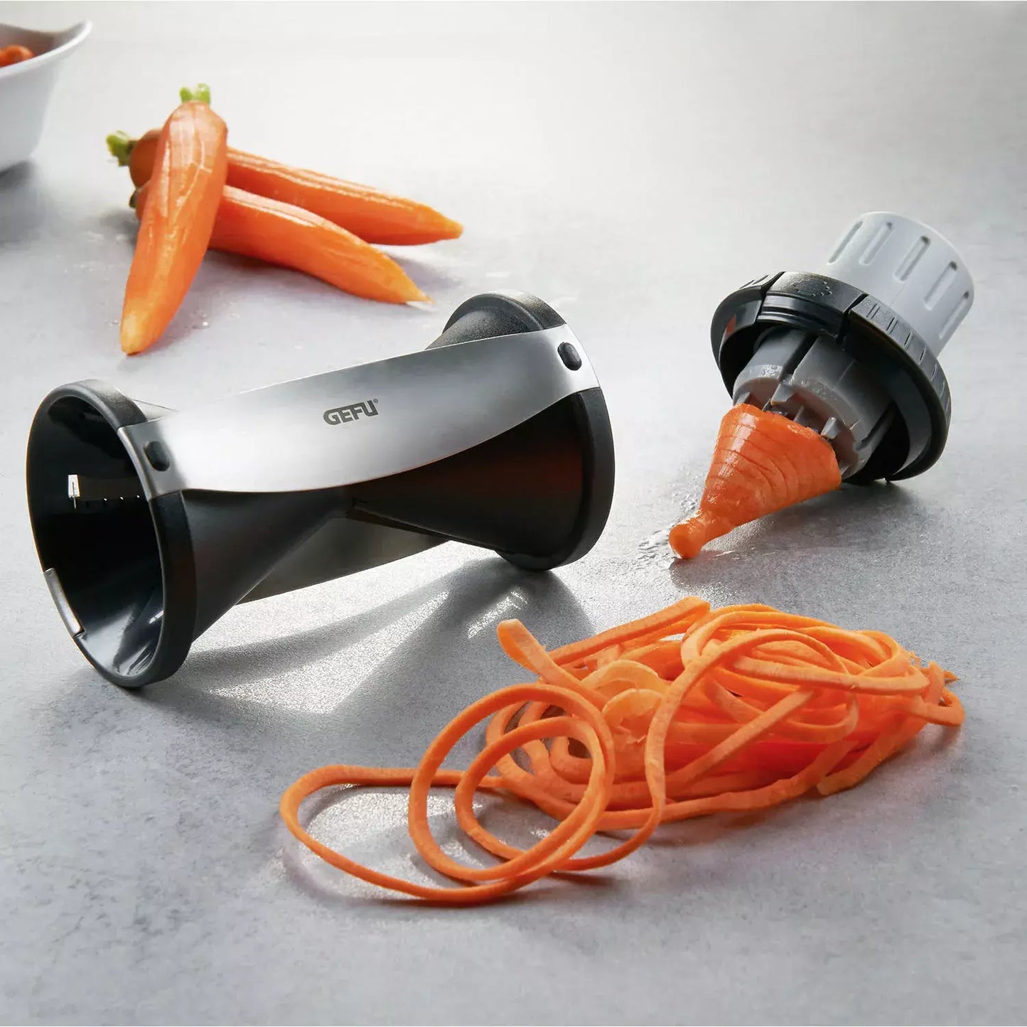 GEFU Spirelli 2.0 Vegetable Spiral Slicer Maker for Zucchini Noodles Carrots