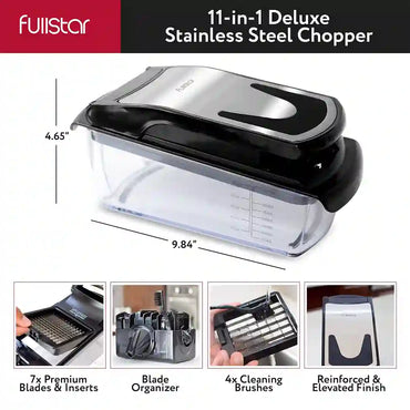 Fullstar 11-in-1 Stainless Steel Vegetable Chopper & Spiralizer