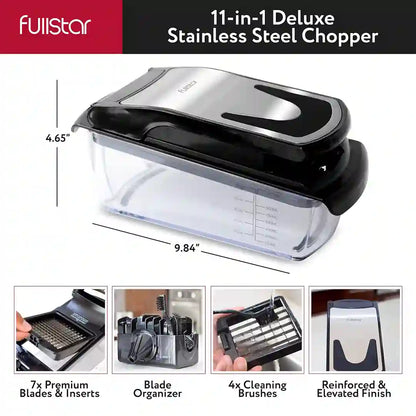 Fullstar 11-in-1 Stainless Steel Vegetable Chopper & Spiralizer