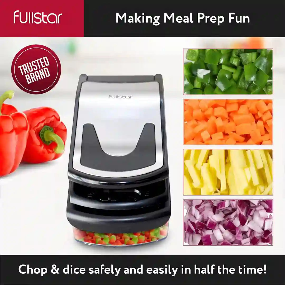 Fullstar 11-in-1 Stainless Steel Vegetable Chopper & Spiralizer