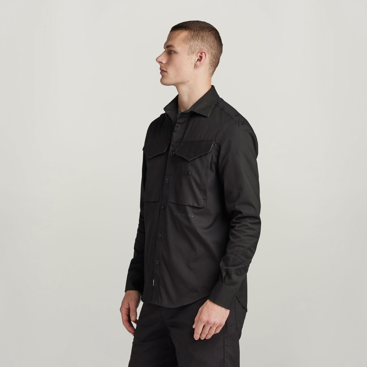 Men's G-Star RAW Black Cargo Regular Shirt | Durable Ripstop Cotton Fabric