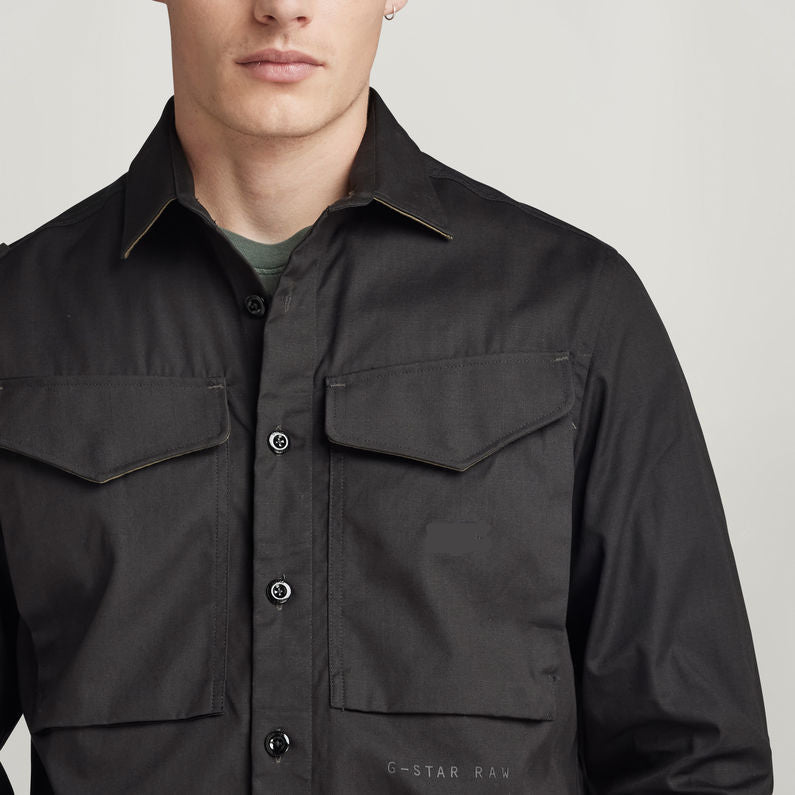 Men's G-Star RAW Black Cargo Regular Shirt | Durable Ripstop Cotton Fabric