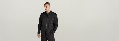 Men's G-Star RAW Black Cargo Regular Shirt | Durable Ripstop Cotton Fabric