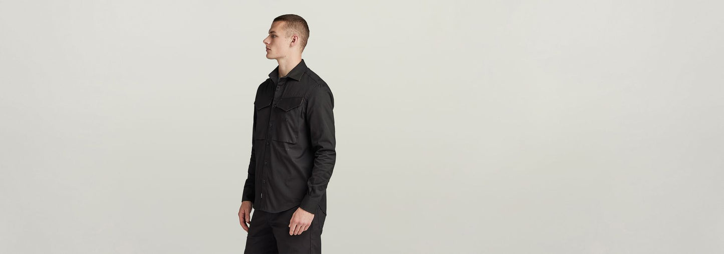 Men's G-Star RAW Black Cargo Regular Shirt | Durable Ripstop Cotton Fabric