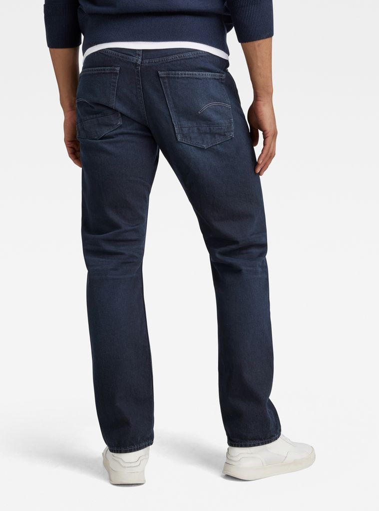 Men's Dakota Regular Straight Dark Blue Sustainable Jeans with Button Fly