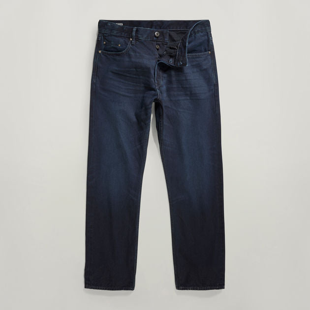 Men's Dakota Regular Straight Dark Blue Sustainable Jeans with Button Fly