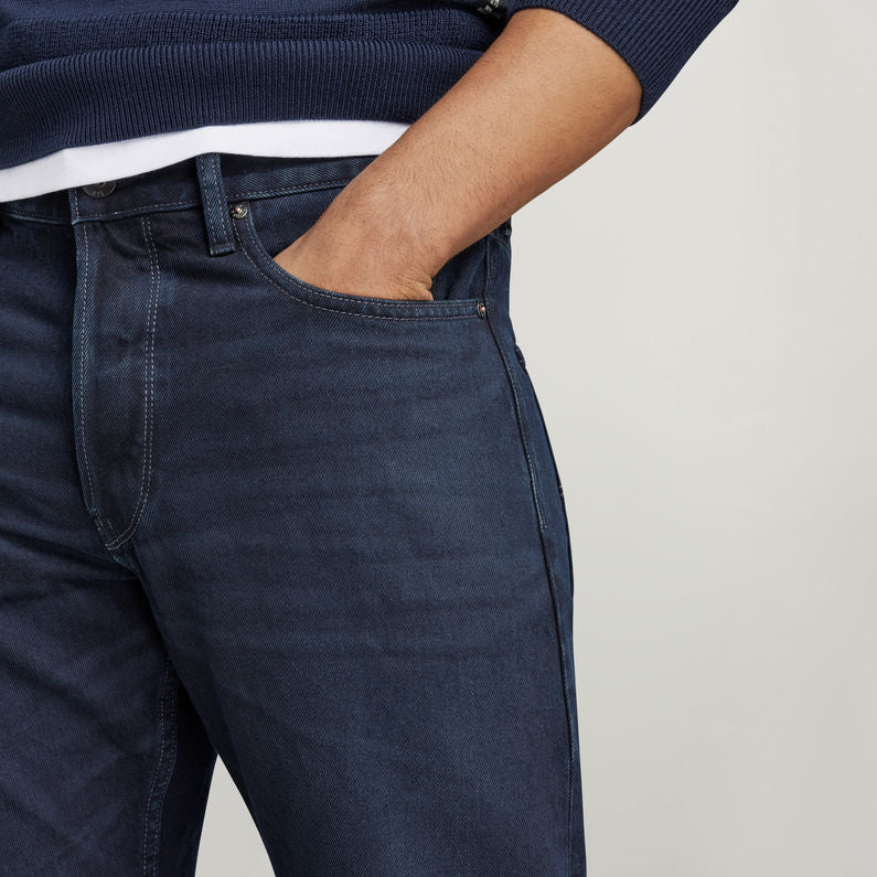 Men's Dakota Regular Straight Dark Blue Sustainable Jeans with Button Fly