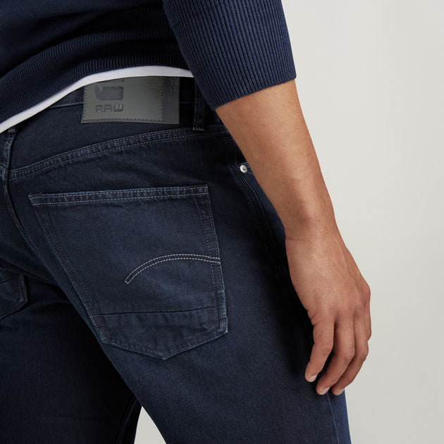 Men's Dakota Regular Straight Dark Blue Sustainable Jeans with Button Fly