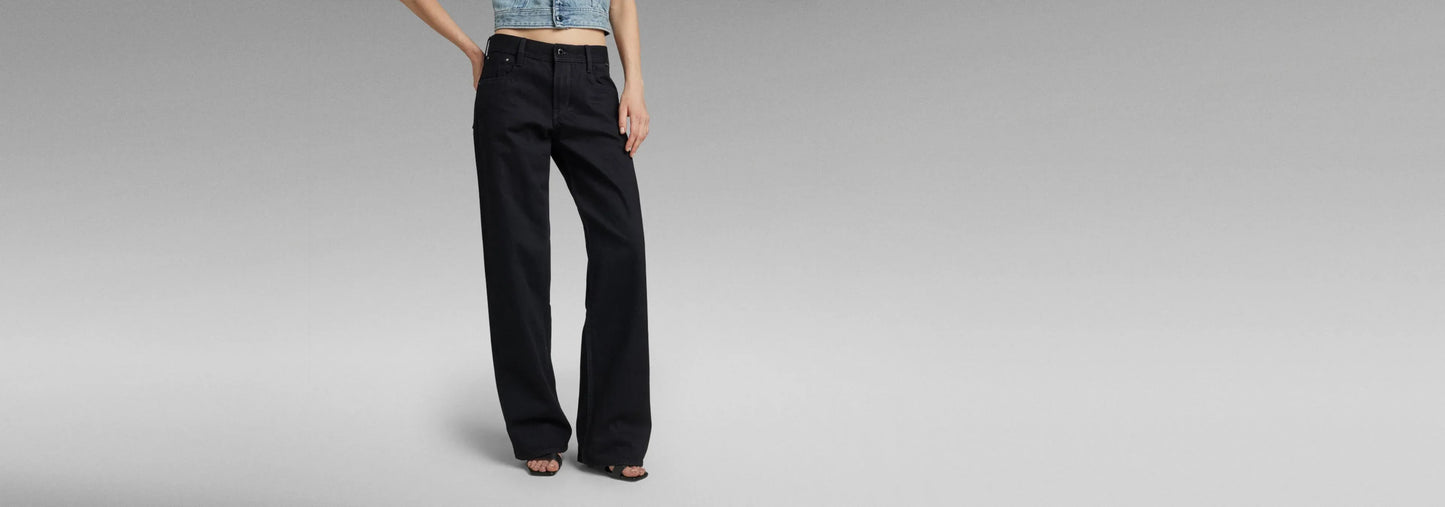 G-Star Judee Women's Low Waist Loose Fit Black Denim Jeans - Gomix Brands Outlet