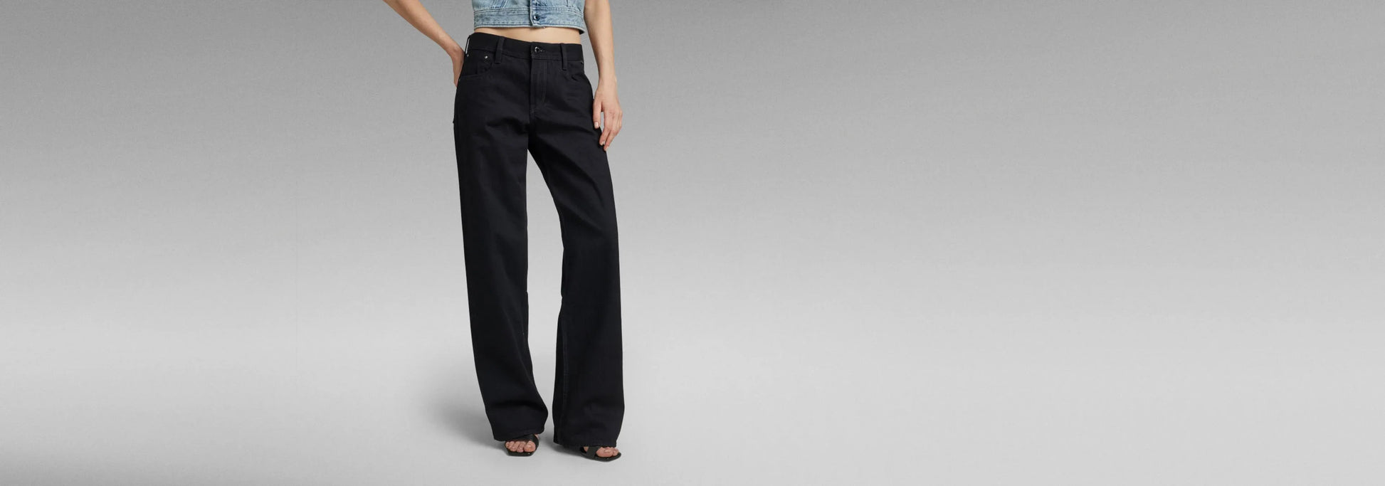 G-Star Judee Women's Low Waist Loose Fit Black Denim Jeans - Gomix Brands Outlet