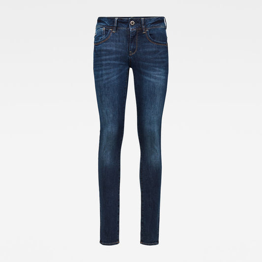 Women's G-Star Lynn Super Skinny Jeans - Dark Blue Stretch Denim