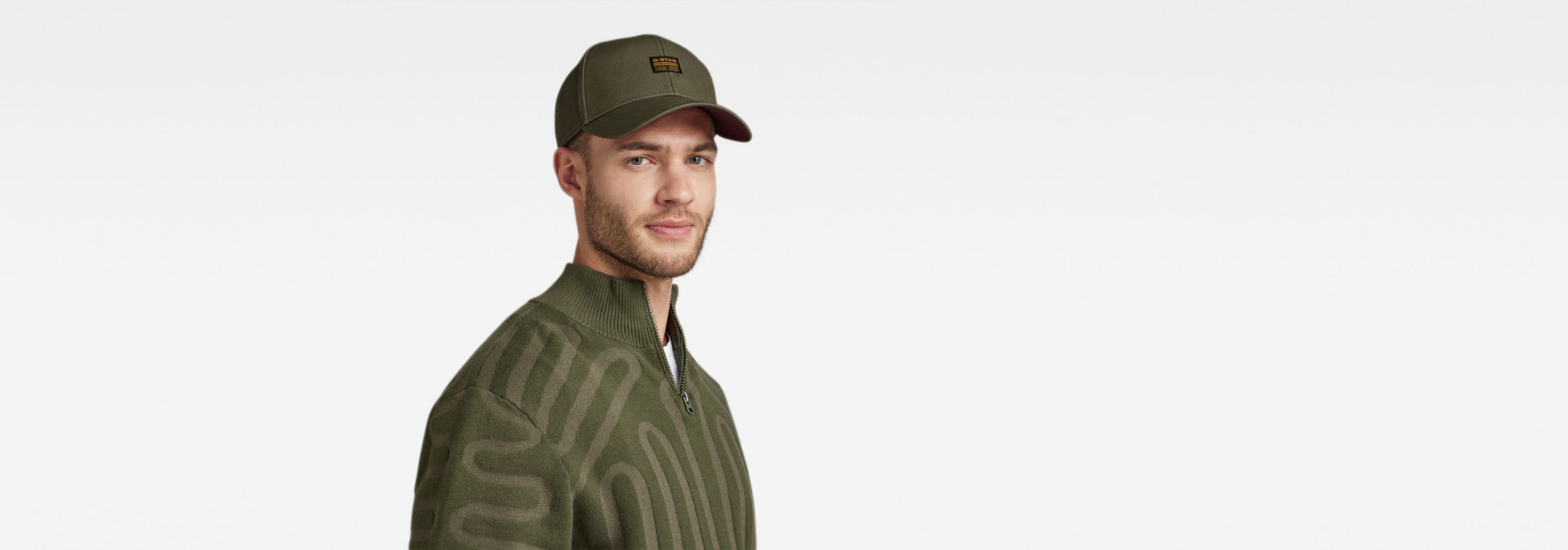 G-Star Originals 6-Panel Baseball Cap in Shadow Olive Cotton