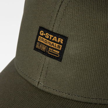 G-Star Originals 6-Panel Baseball Cap in Shadow Olive Cotton