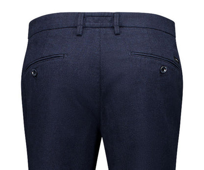 Gardeur Savage-2 Ewoolution Slim Fit Trousers Micro Texture Pattern Dark Navy