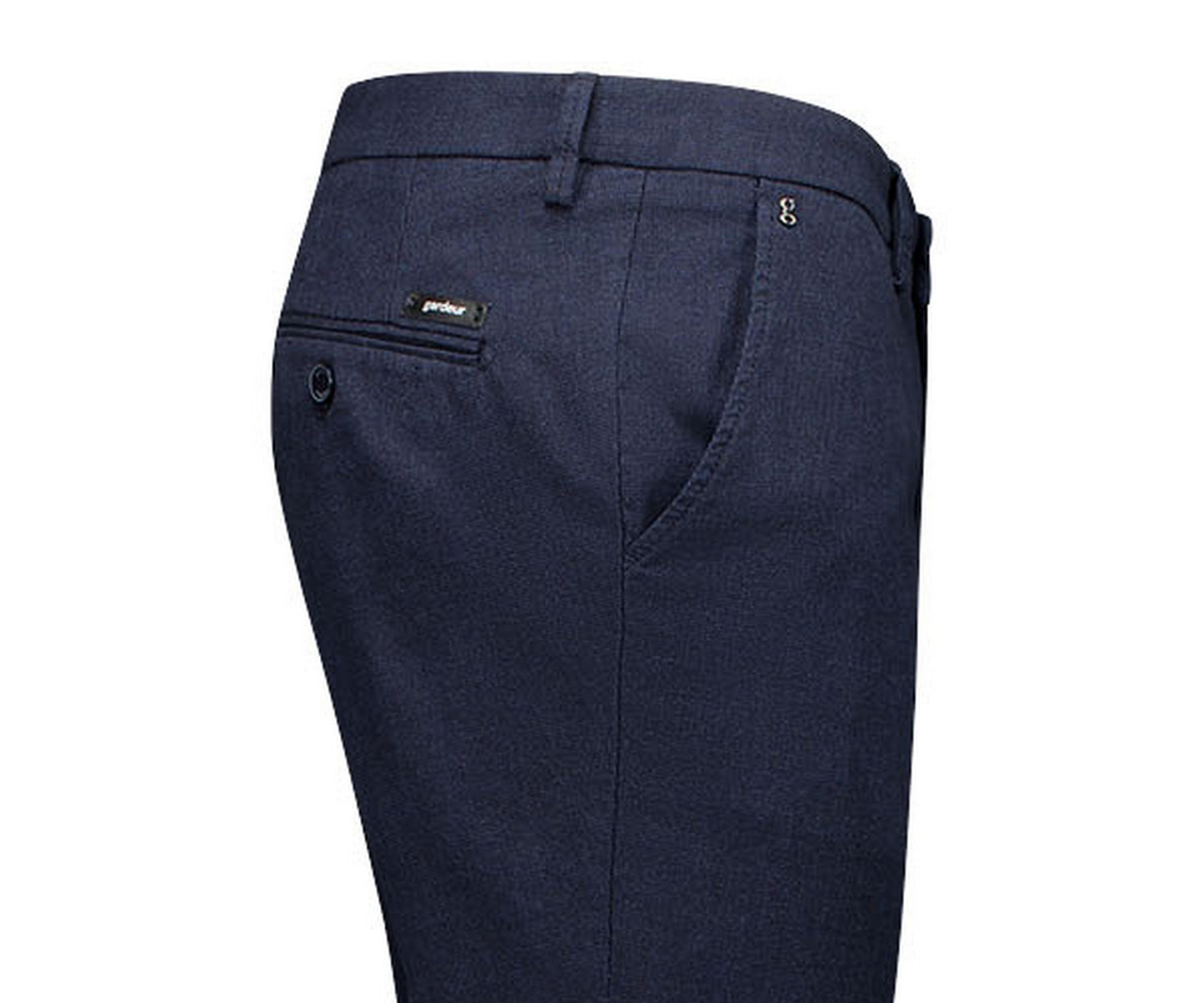 Gardeur Savage-2 Ewoolution Slim Fit Trousers Micro Texture Pattern Dark Navy