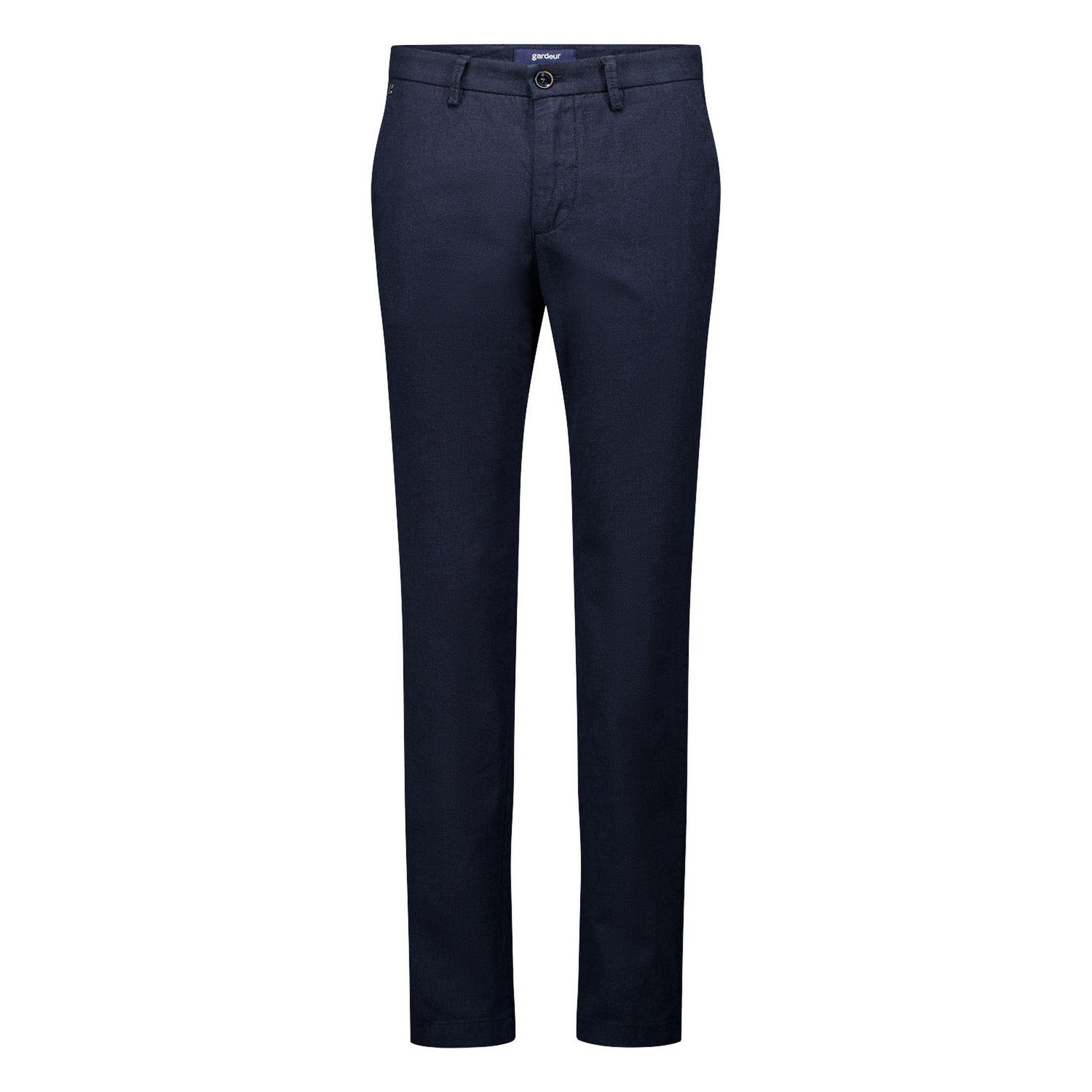 Gardeur Savage-2 Ewoolution Slim Fit Trousers Micro Texture Pattern Dark Navy