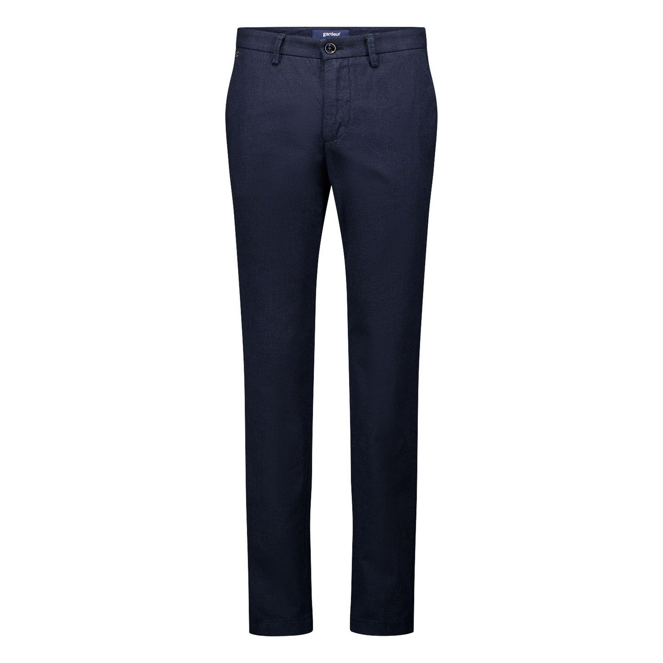 Gardeur Savage-2 Ewoolution Slim Fit Trousers Micro Texture Pattern Dark Navy
