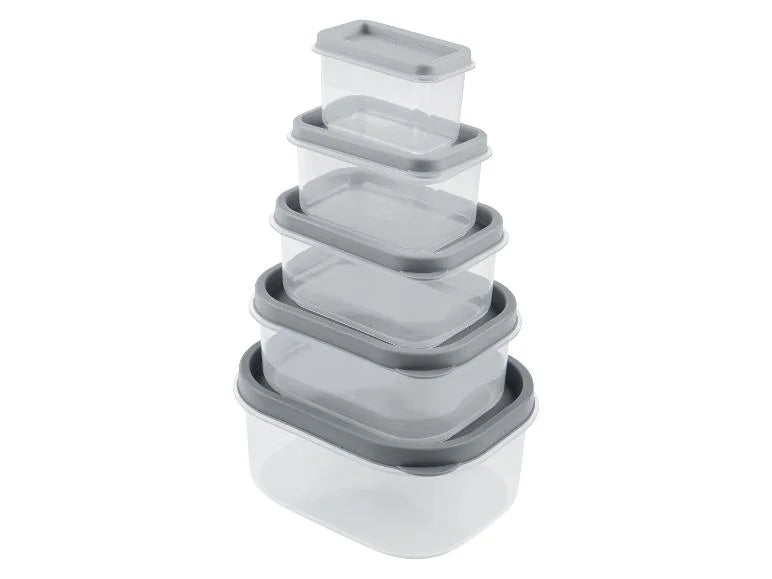 Livarno Home Stackable Food Can Set 5-Piece rectangular