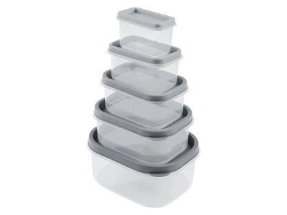 Livarno Home Stackable Food Can Set 5-Piece rectangular