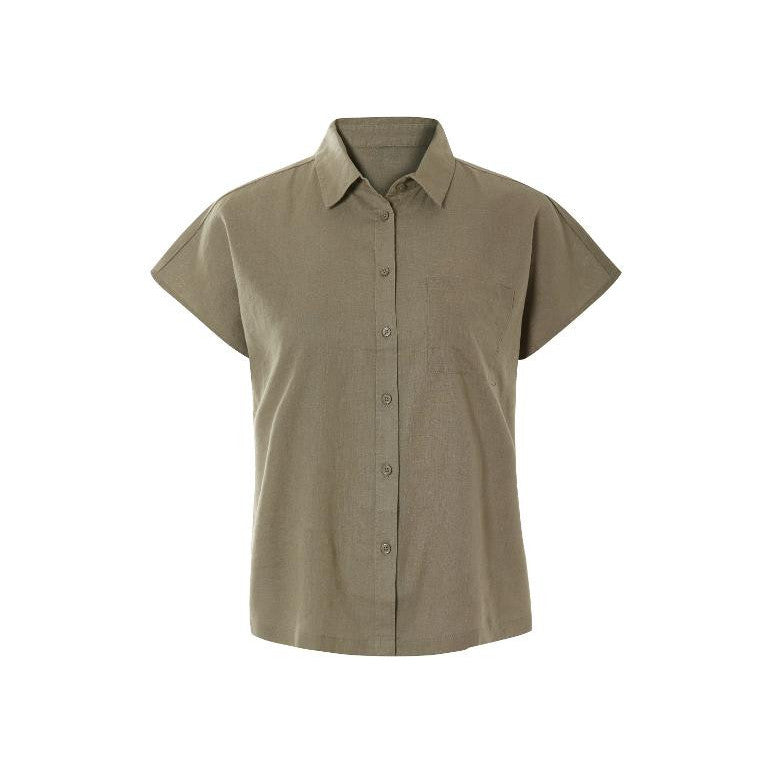 ESMARA Women's Linen Blouse Relaxed Fit