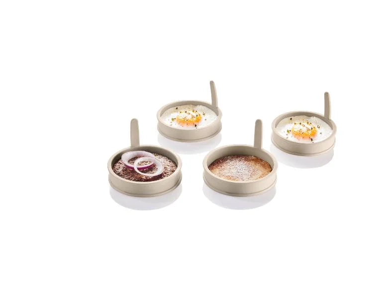 Livarno Home Fried Egg Ring Mold Silicone - Set of 4