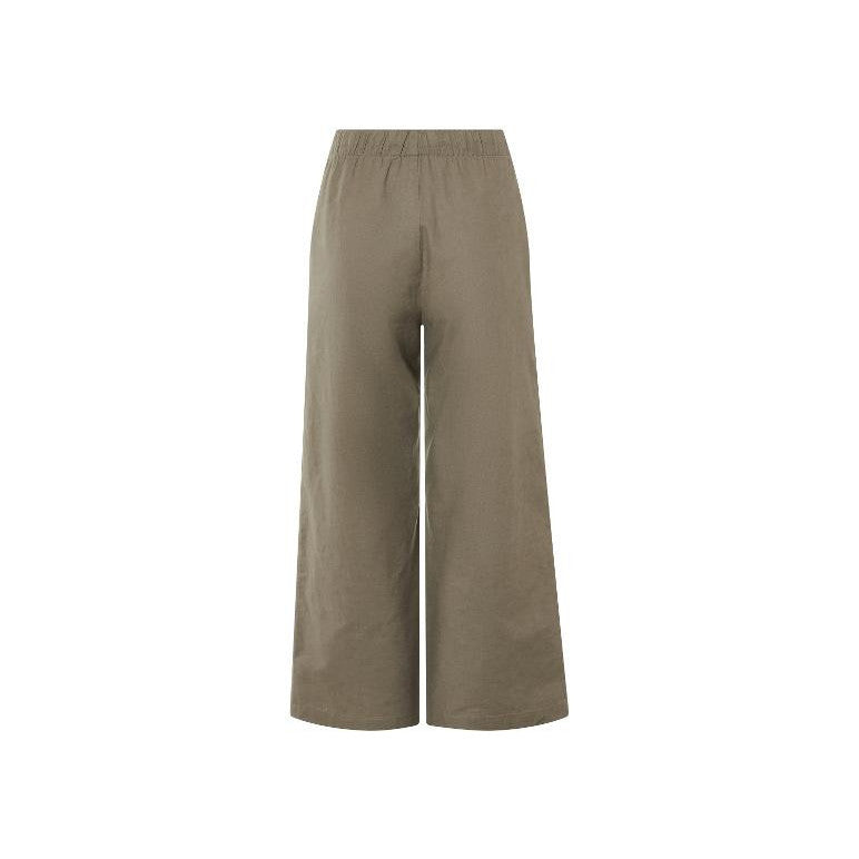 ESMARA Women's Linen Pants With Elastic Waist, Coral/Olive, Size 52