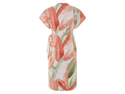 ESMARA Women's Linen Dress With Ample Cut And Short Sleeves