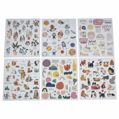 Crelando Stickers Set for Kids – 6 Themes
