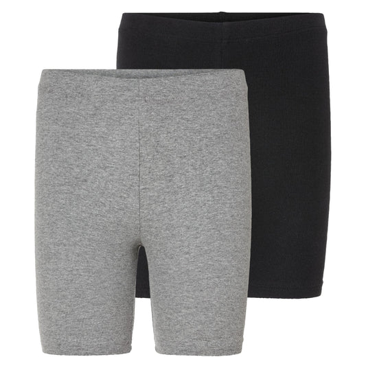 Esmara Women's Short Leggings 2-Pack XS (32/34) Black/Grey