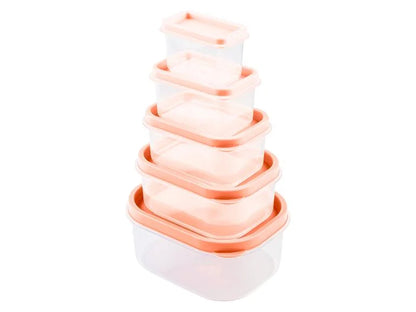Livarno Home Stackable Food Can Set 5-Piece rectangular