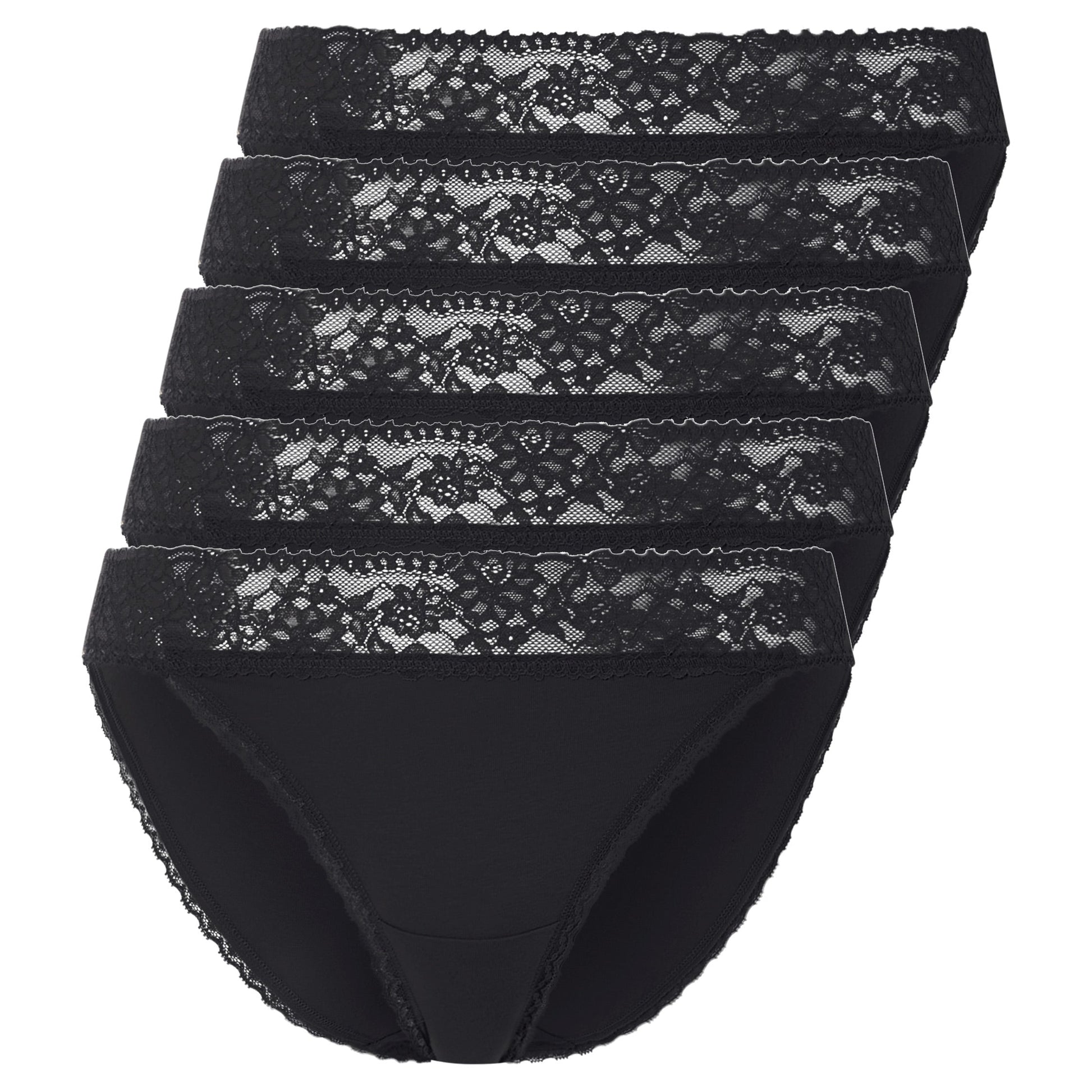 esmara Women's Lace Panties 5-Pack Black M (40/42) (13414797)